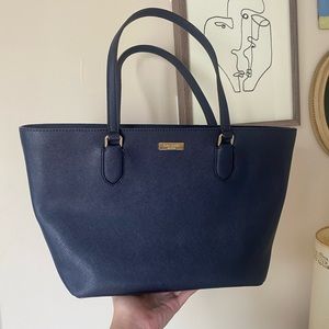 Kate Spade Handbag Tote Navy Blue